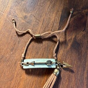 Adjustable Arrow Bracelet with Tassel